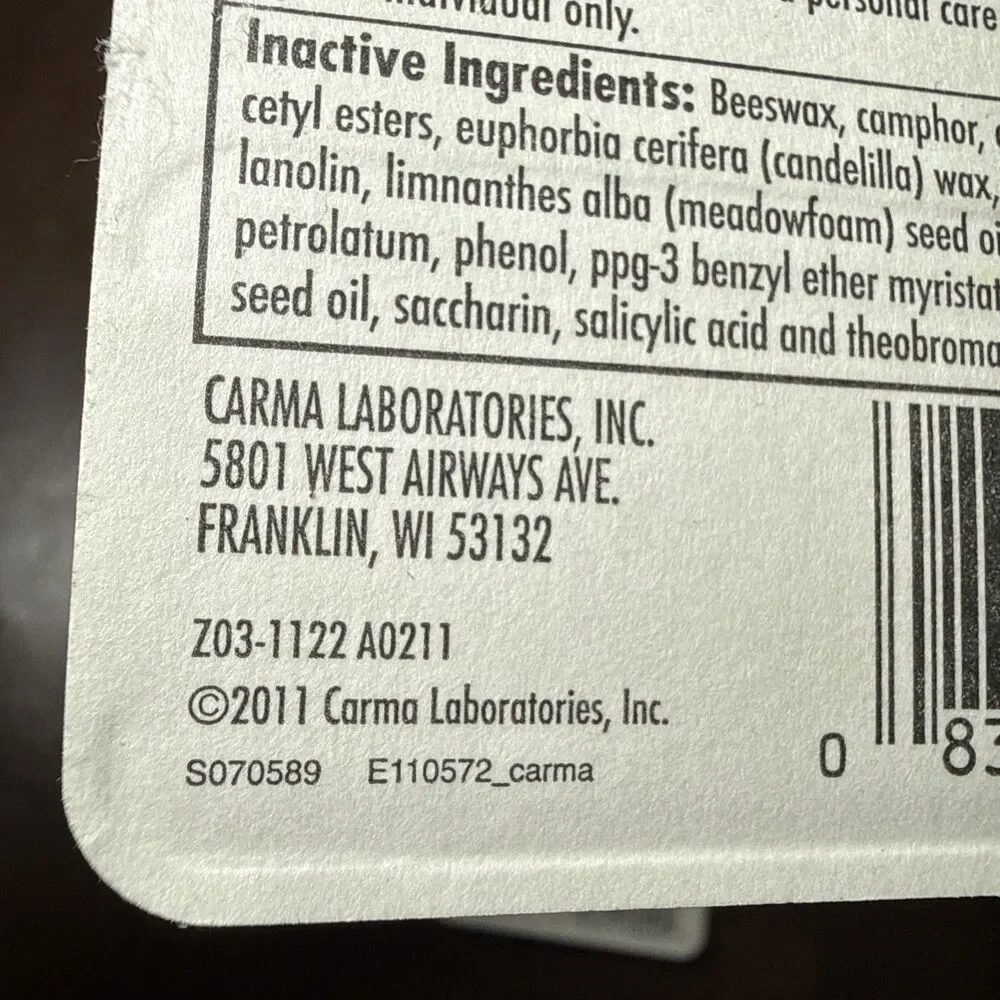 Lot of 4 CARMEX Ultra Moisturizing Smooth New Flavor Vanilla Lip Balm 2011 #2
